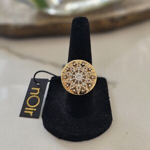 nOir Jewelry Gold and Silver Starburst Ring